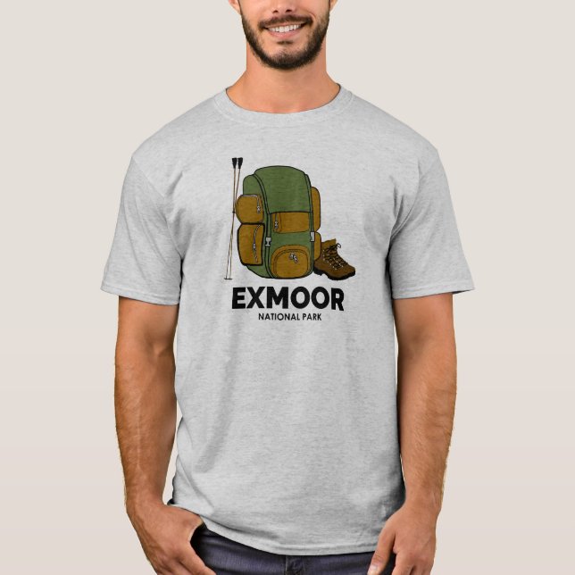 Exmoor Nationalpark Ryggsäck T Shirt (Framsida)