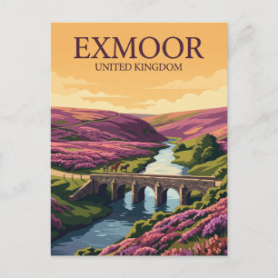 Exmoor nationalpark Storbritannien Vykort