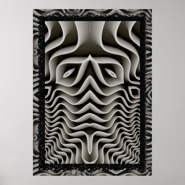 EXO-Skeleton 3D optisk bild Poster (Framsidan)