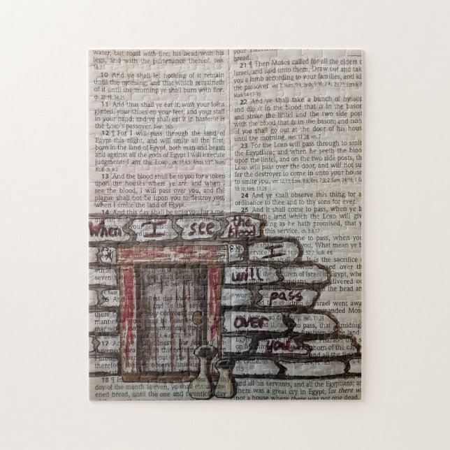 Exodus 12:13 - Jag ska skicka över dig Pussel (Vertikal)
