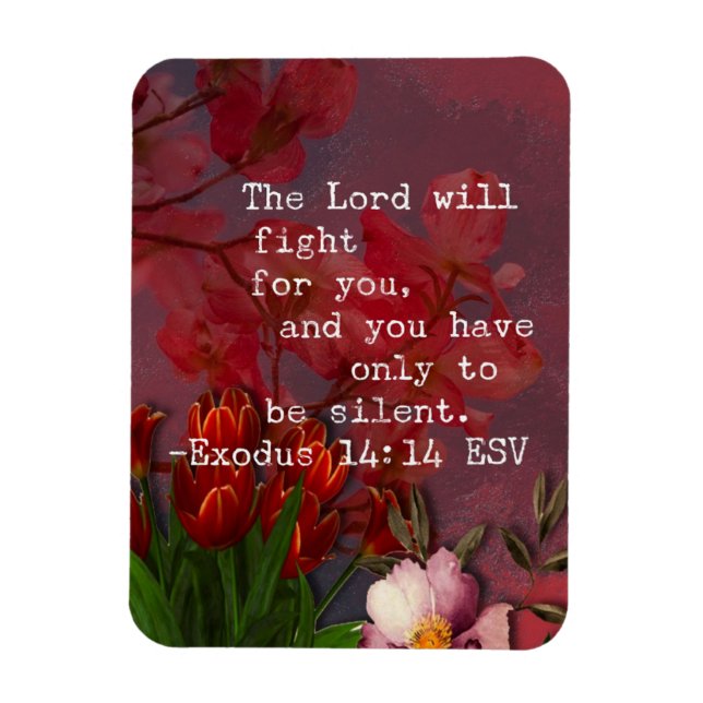 Exodus 14:14 Bible Verse Magnet (Vertikal)