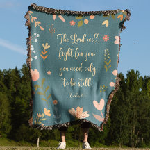 Exodus 14:14 Bohemian Teal Blommigt Bible Verse