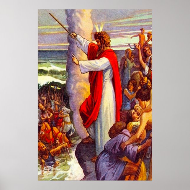 Exodus 14 Egyptierna dränks poster (Framsidan)