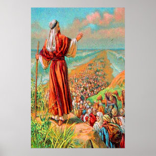 Exodus 14 Passager över havet på torr mark Poster