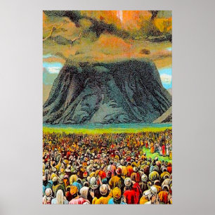 Exodus 19 Israel vid berget Sinai poster