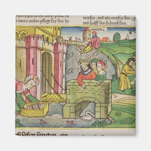 Exodus 2 1-6 Moses flöts ner Nilen och Magnet (Framsidan)