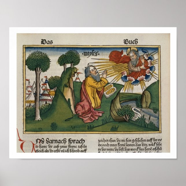 Exodus 34 1-10 Moses får de andra tabletterna w Poster (Framsidan)