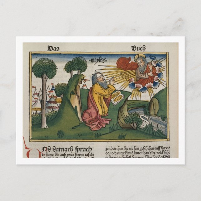 Exodus 34 1-10 Moses får de andra tabletterna w Vykort (Framsida)