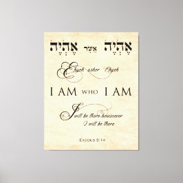 Exodus 3-version 14 Jag är den jag är parsationsef Canvastryck