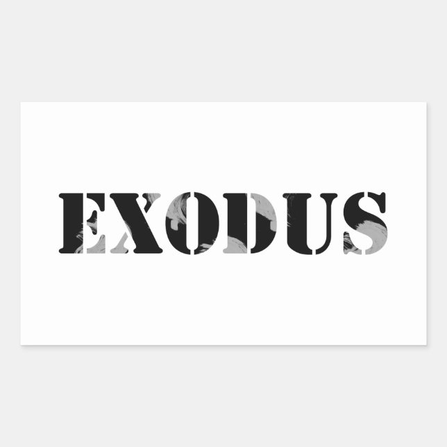 Exodus 5 rektangulärt klistermärke (Framsida)