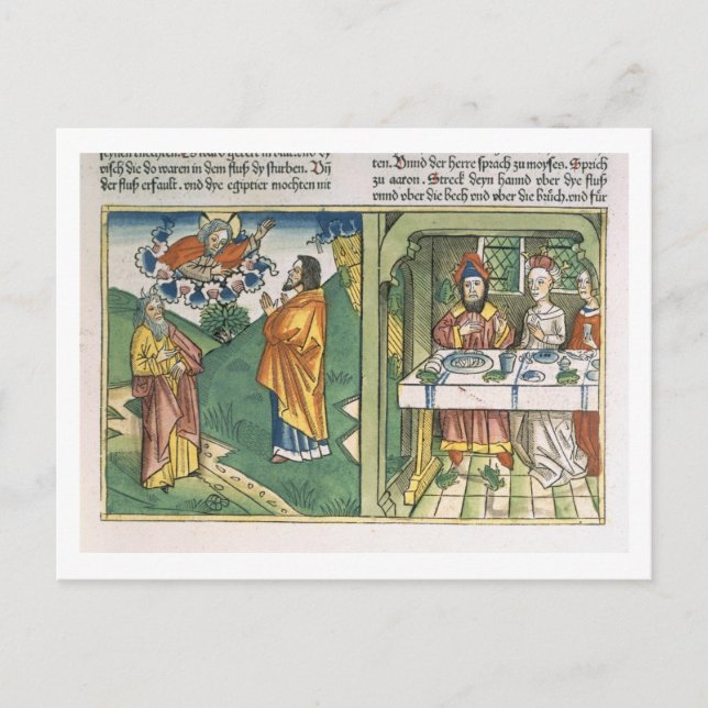 Exodus 8 1-15 Egyptenens sju fallskärmar: Moses an Vykort (Framsida)