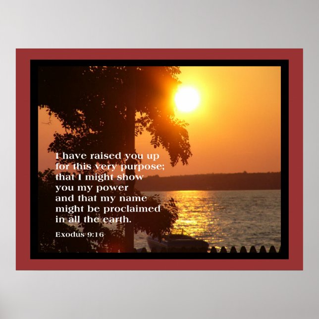 Exodus 9:16 STORA POSTER (Framsidan)