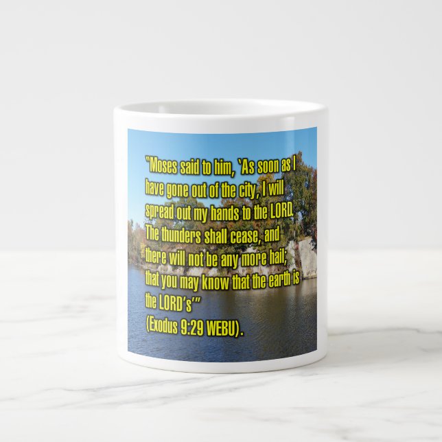 Exodus 9:29 WEBU Mugg Jumbo Mugg (Framsidan)