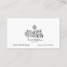 Exodus Bible Verse Floral Doodle Church Visitkort