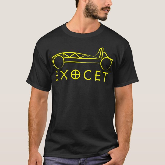 Exomotive Exocet 2012 T-Shirt in Black/Gult (Framsida)