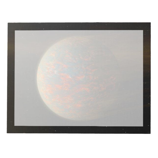 Exoplanet 55 Cancri E och dess Molten Yta Anteckningsblock (Framsida)