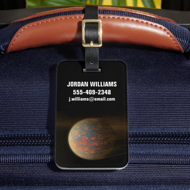 Exoplanet 55 Cancri E och dess Molten Yta Bagagebricka (Framsida Insitu 2)