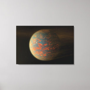 Exoplanet 55 Cancri E och dess Molten Yta Canvastryck
