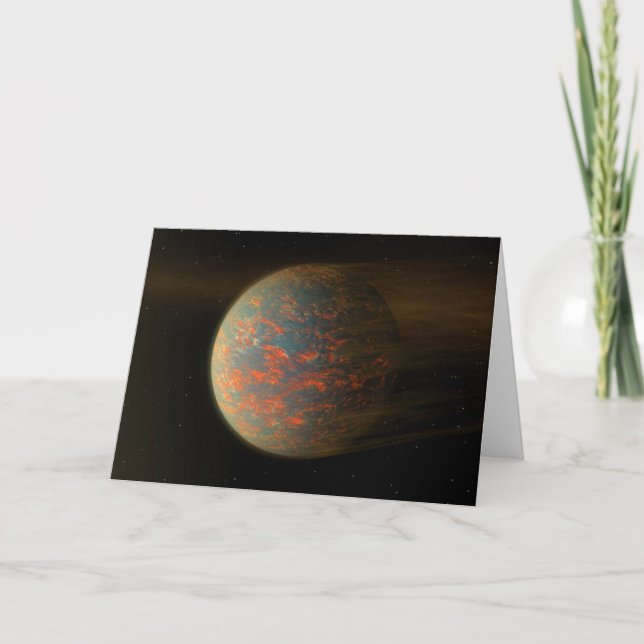 Exoplanet 55 Cancri E och dess Molten Yta Kort (Framsida)