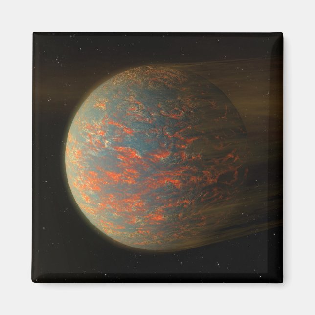 Exoplanet 55 Cancri E och dess Molten Yta Magnet (Framsidan)