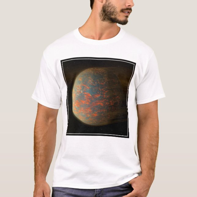 Exoplanet 55 Cancri E och dess Molten Yta T Shirt (Framsida)