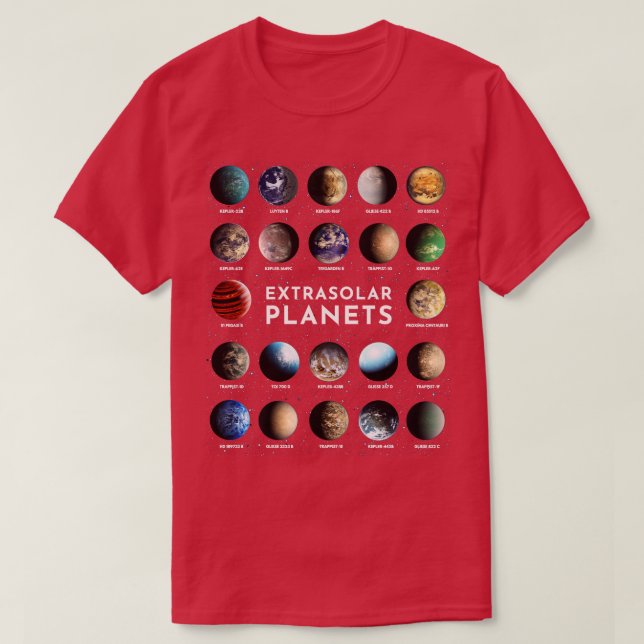 Exoplanet Extrasolar Planet Astronomy Space Astrop T Shirt (Design framsida)