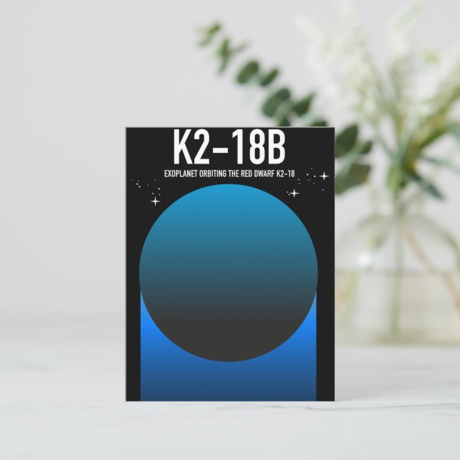 exoplanet K2-18b Helg Vykort (Stående Fram)