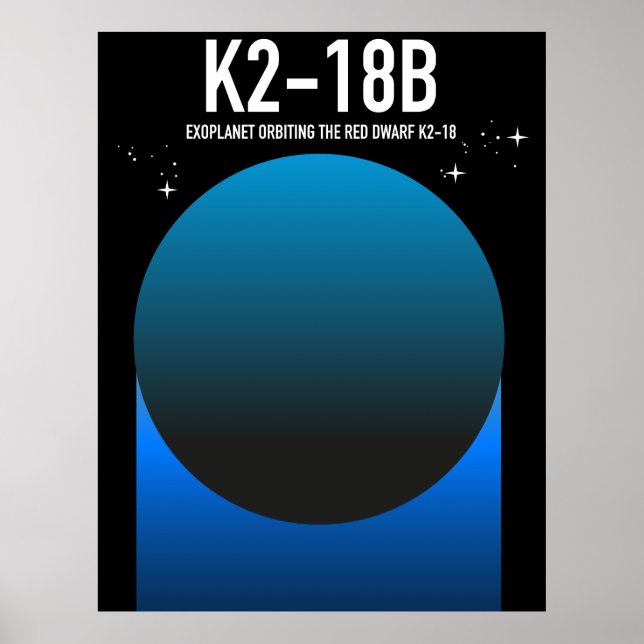 exoplanet K2-18b Poster (Framsidan)