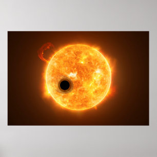 Exoplaneten Wasp-107b är en gasgivare Poster