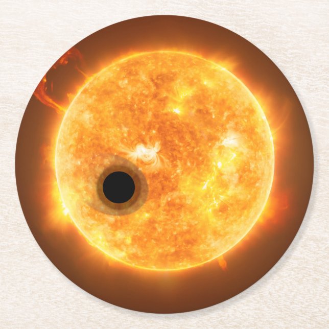 Exoplaneten Wasp-107b är en gasgivare Underlägg Papper Rund (Framsidan)