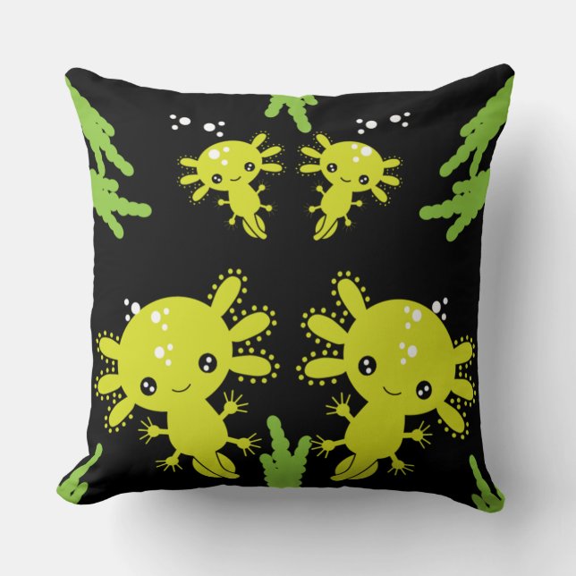 Exotic Axototal Salamander Cushion Kudde (Framsida)