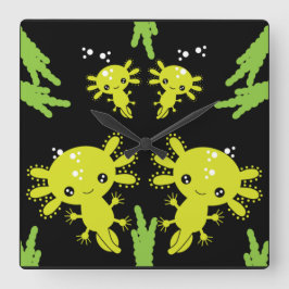 Exotic Axototal Salamander Fyrkantig Klocka