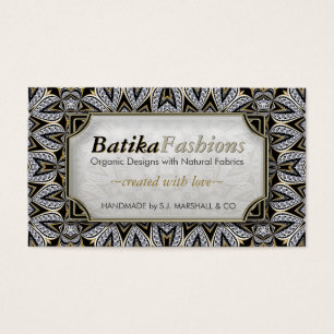 Exotic Batika Mode Modern Tribal Affärskorts Visitkort