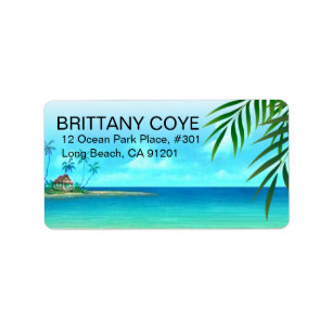 Exotic Beach Adressetikett