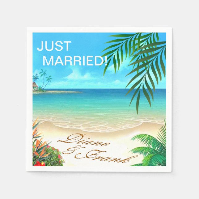 EXotic Beach BE MIG ATT DRA NAMNEN I SAND Pappersservett (Framsidan)