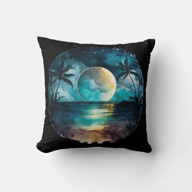 Exotic Beach Sunset Kudde (Framsida)