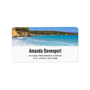 Exotic Beach Tropical Island Paradise Adressetikett