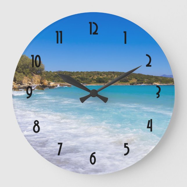 Exotic Beach Tropical Island Paradise Stor Klocka (Framsida)