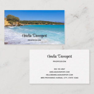 Exotic Beach Tropical Island Paradise Visitkort
