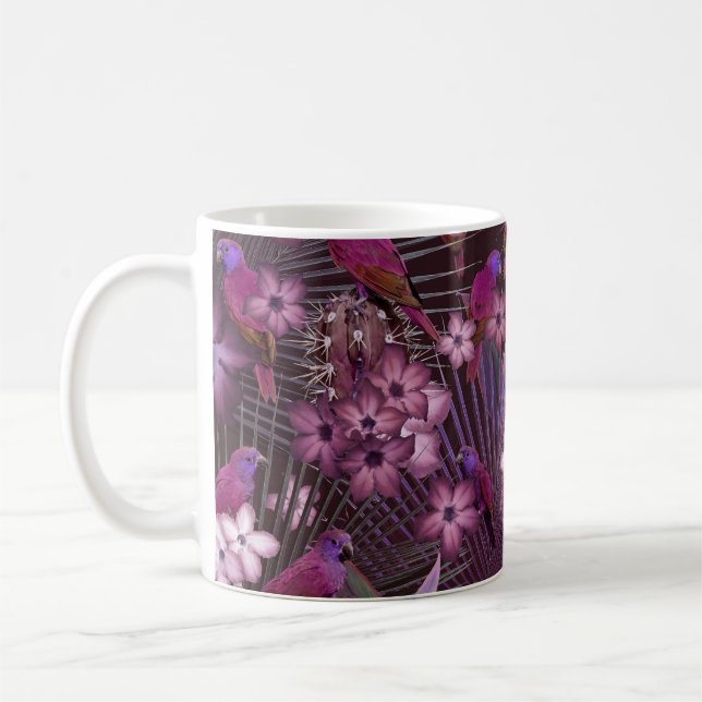 Exotic Bird Paradise 1 #art #tropical Kaffemugg (Vänster)