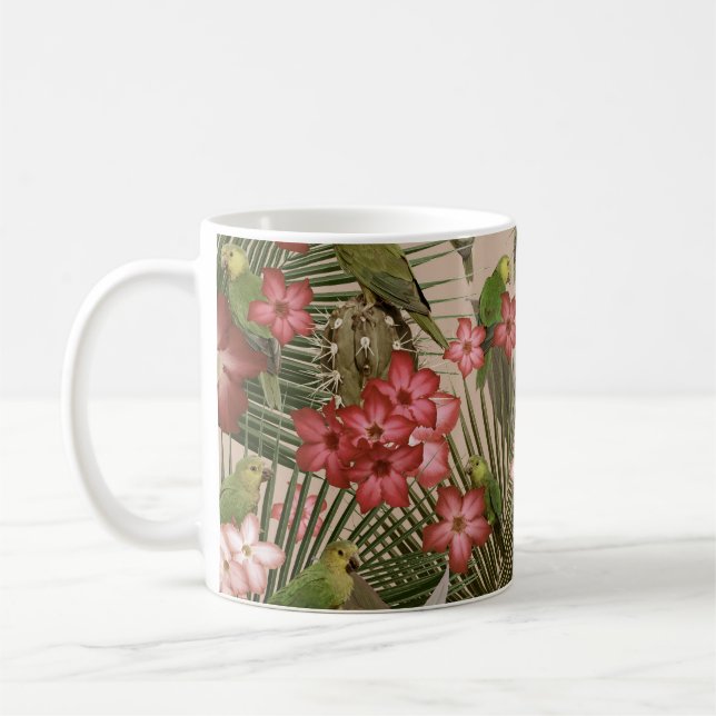 Exotic Bird Paradise 4 #art #tropical Kaffemugg (Vänster)