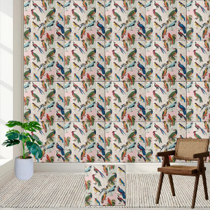 Exotic Birds Chinoiserie Mönster Tile Kakelplatta