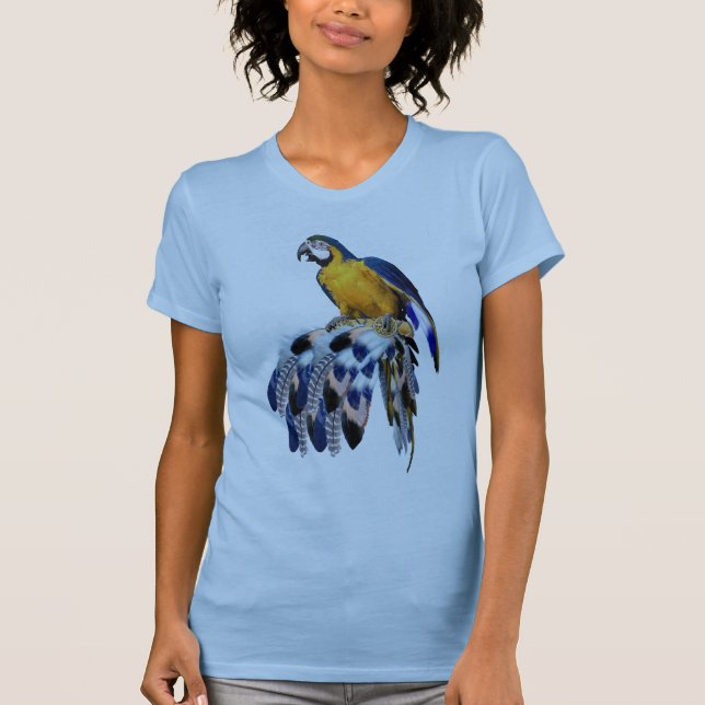 Exotic Blue Dream Catcher Bridesmaid-gåva T Shirt (Framsida)