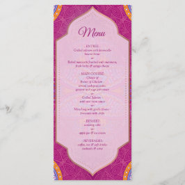 Exotic Blue Dream Catcher Bröllop Menu Meny