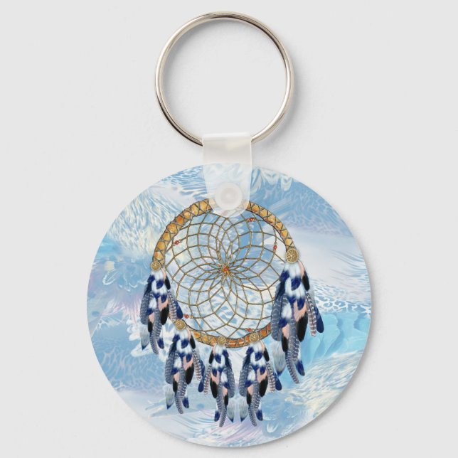Exotic Blue Dream Catcher Groomsman-gåva Nyckelring (Framsida)