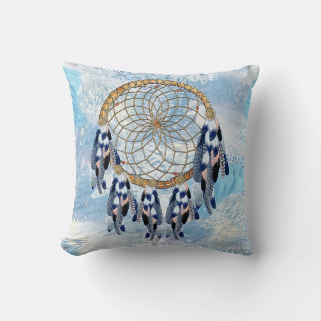 Exotic Blue Dream Catcher hemdekan Kudde (Framsida)