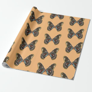 Exotic Butterfy Art Teckning Presentpapper