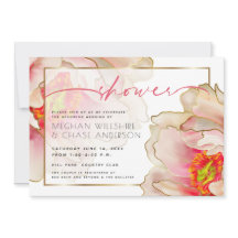 Exotic Coral Ro Peony Couples Shower