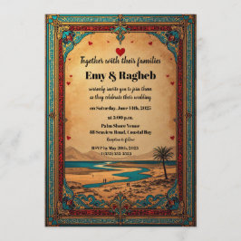 Exotic Desert Oasis Wedding Invitation  Inbjudningar