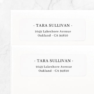 Exotic Elegance . Minimal typografi 07 Returadress Etikett